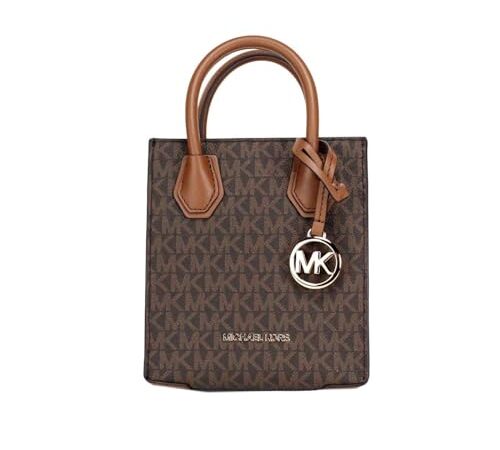 Michael Kors Mercer Extra-Small Pebbled Leather Crossbody Bag (Brown)