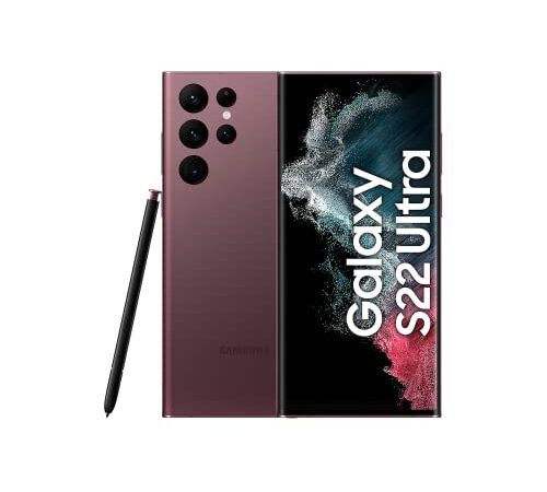 Samsung Galaxy S22 Ultra 5G Smartphone - Pantalla AMOLED dinámica de 6,8 pulgadas, 2X, 120Hz, HDR10+, cámara de 108 MP, batería de 5000 mAh, SIM híbrida, Android 12 a 13, versión alemana (128)