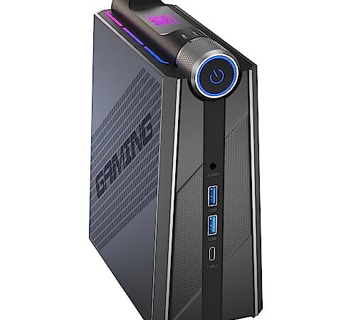 ACEMAGICIAN Mini PC Gaming, AMD Ryzen 9 6900HX (hasta 4,9 GHz), 16GB DDR5 512GB M.2 SSD Mini Ordenadores de Sobremesa, AMD Radeon RX 680M, 3 Modo Ajustable, RGB/WiFi6, BT 5.2, Ventilador Doble