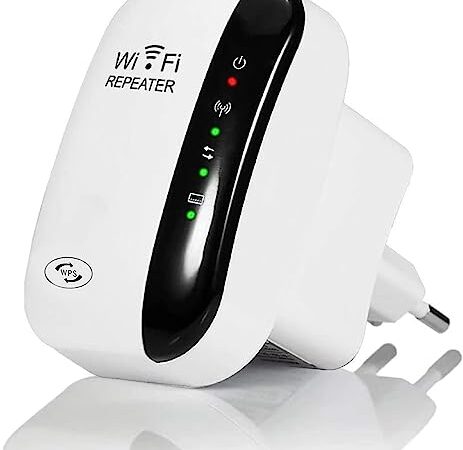 HSYWBC Repetidor WiFi, 300Mbps Extensor WiFi, Amplificador WiFi 2.4GHz con Repertidor/Ap Modo y la función WPS, Amplificador Señal de Red WiFi con Puerto Ethernet e Interfaz de Alimentación