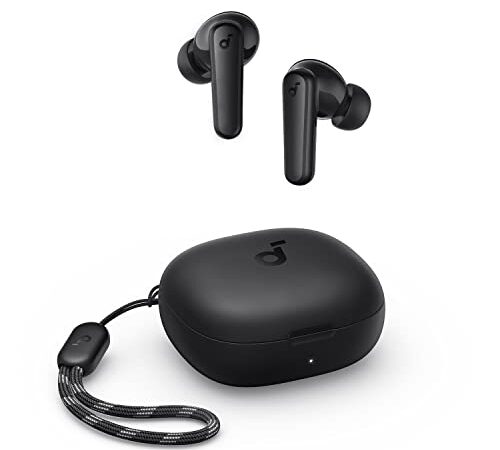 Soundcore P20i Auriculares inalámbricos Bluetooth by Anker, diafragmas de 10mm con Big Bass, Auriculares Bluetooth 5.3, Reproducción 30H, IPX5, 2 micros para Llamadas nítidas con IA, EQ Personalizado